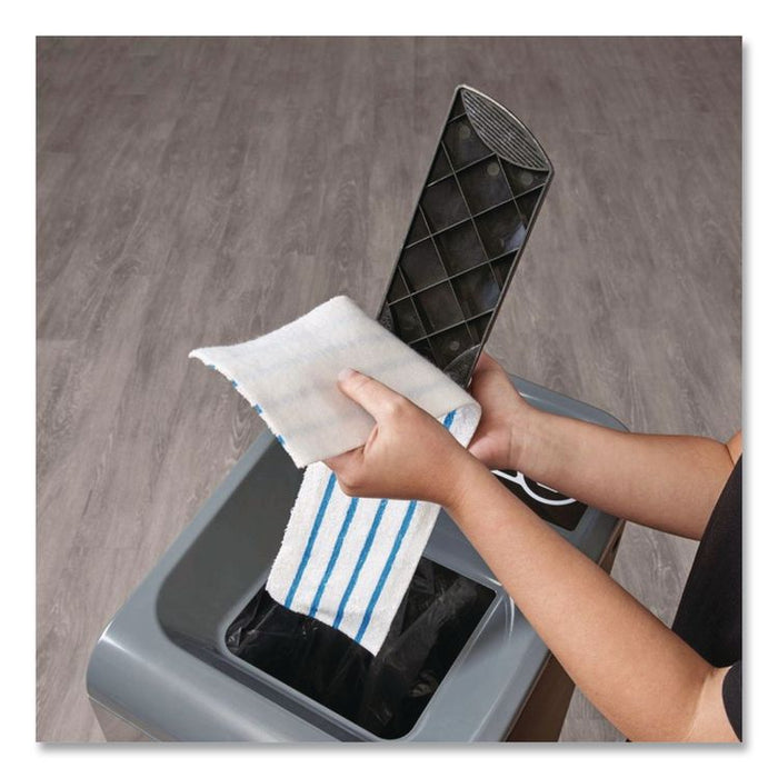 Disposable Microfiber Pad, 4.75 x 19, White/Blue Stripe, 50/Pack, 3 Packs/Carton