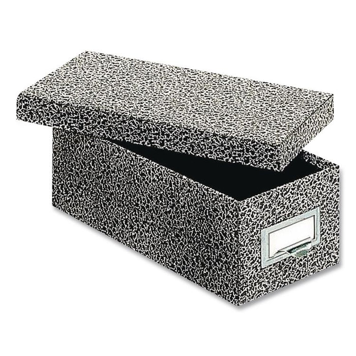 Index Card File Box with Lift-Off Lid, Holds 1,000 3 x 5 Cards, 5.63 x 11.63 x 4, Black Agate