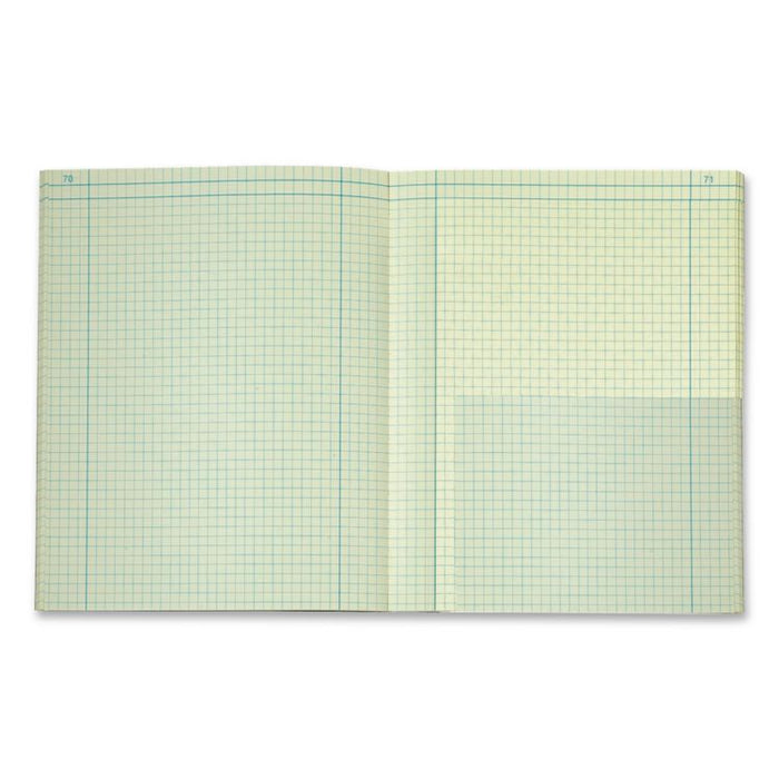 Computation Notebook, Quadrille Rule (4 sq/in), Red Cover, (75) 11.75 x 9.5 Sheets