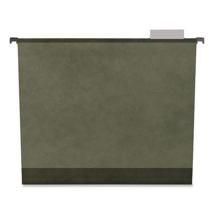 Hanging File Folders, Letter Size, 1/5-Cut Tabs, Standard Green, 20/Pack