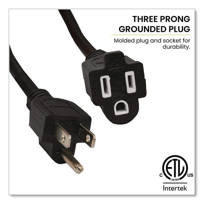 16 AWG Outdoor Extension Cord, 8 ft, 13 A, Black