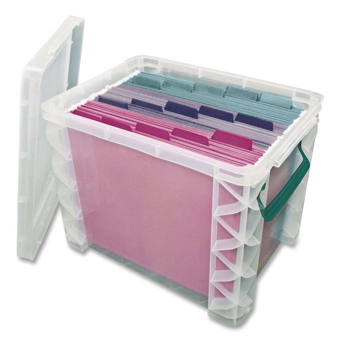 Super Stacker File and Document Box, Letter Files, 11.25 x 14.5 x 10.5, Translucent White