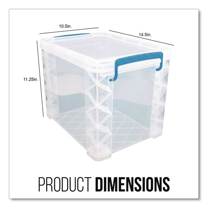 Super Stacker File and Document Box, Letter Files, 11.25 x 14.5 x 10.5, Translucent White