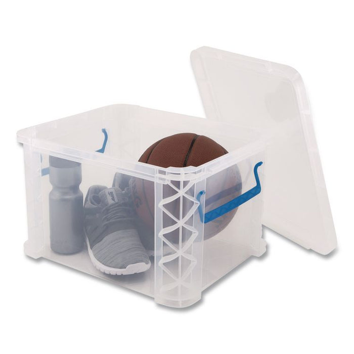 Super Stacker File and Document Box, Letter/Legal Files, 14.68 x 18.37 x 33.75, Translucent White