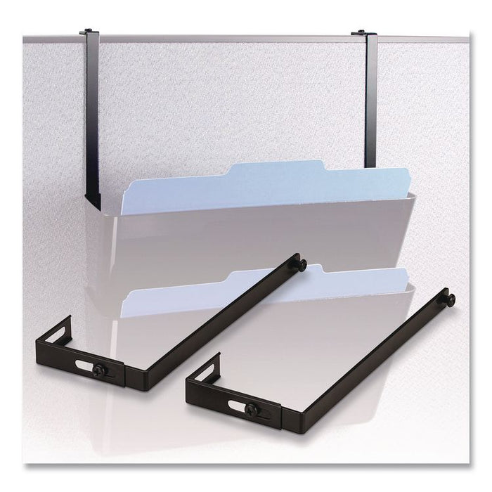Metal Partition/Wall Hangers, Black, 2/Set