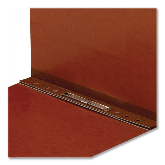 Prong Fastener Premium Pressboard Report Cover, Top Bound, Two-Piece Prong Fastener, 2" Capacity, 8.5 x 14, Red/Red
