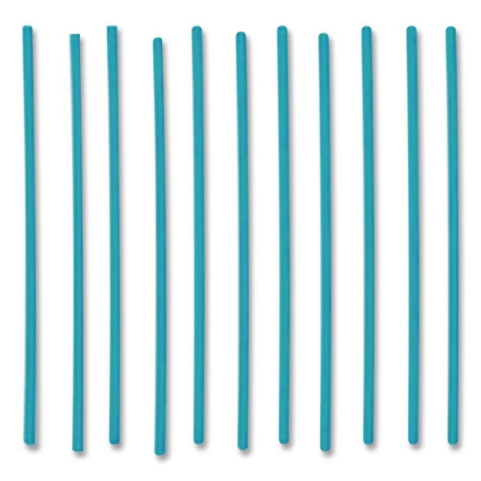 Marine Biodegradable Stir Straws, 5", PHA, Ocean Blue, 1000/Box, 6 Boxes/Carton