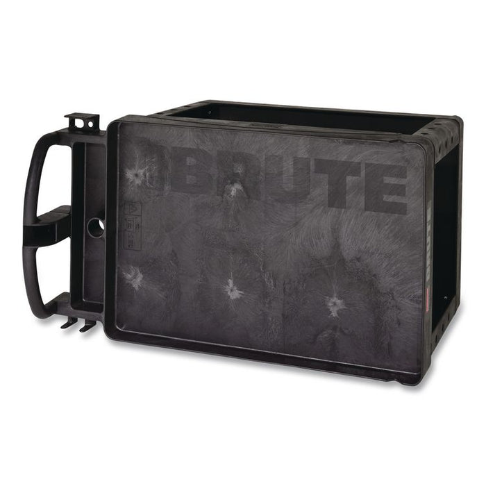 BRUTE Heavy-Duty Utility Cart with Lipped Shelves, Plastic, 2 Shelves, 500 lb Capacity, 25.88" x 45.25" x 37.13", Black