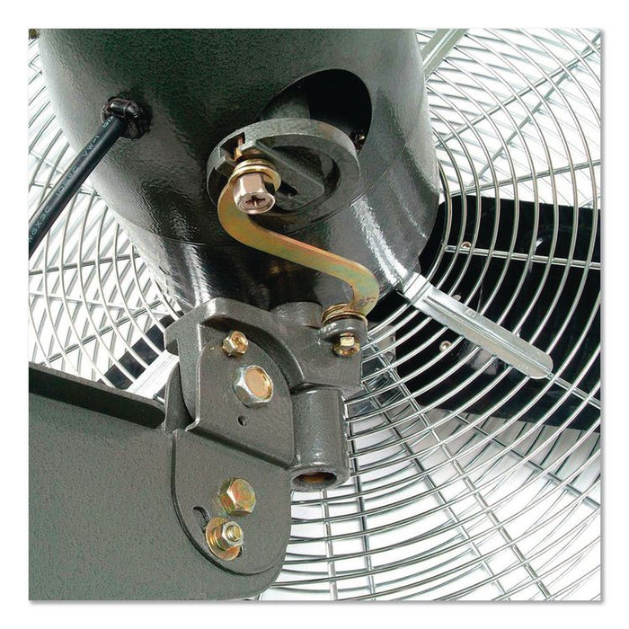 Oscillating Wall Mount Fan, 24", 3 Speeds, Black