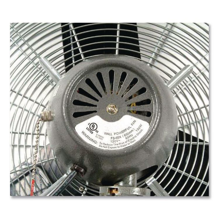 Oscillating Wall Mount Fan, 30", 3 Speeds, Black