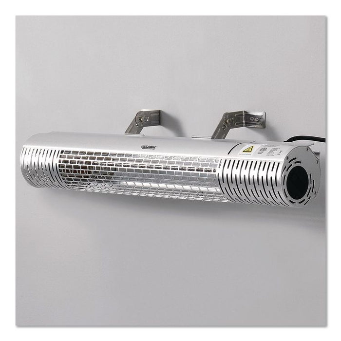 Infrared Patio Heater with Remote Control, 1,500 W. 30.75 x 5 x 5.38, Silver