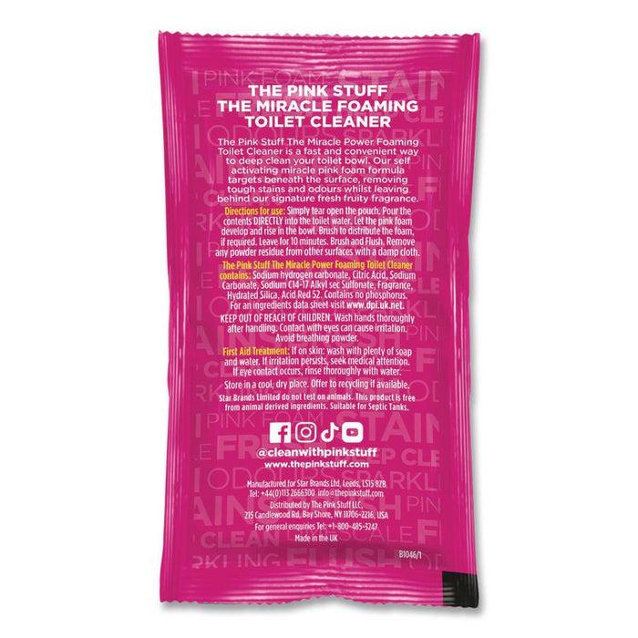 Miracle Power Foaming Toilet Cleaner, Fruity Scent, 3.5 oz Packet, 2 Packets/Box, 10 Boxes/Carton