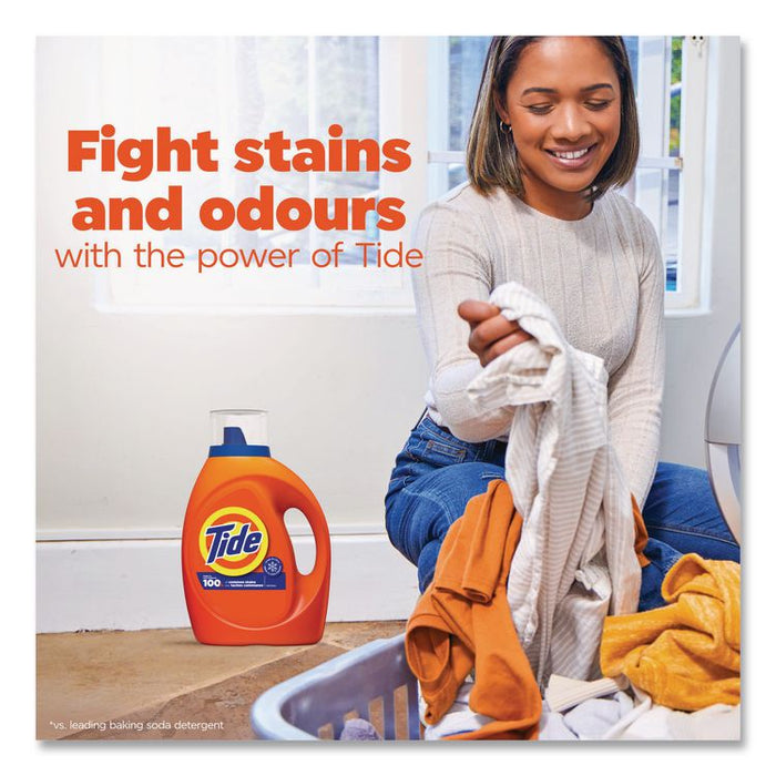 HE Laundry Detergent, Original Scent, Liquid, 64 Loads, 80 oz Bottle, 4/Carton