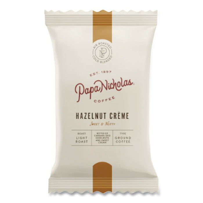 Premium Coffee, Hazelnut Creme, Ground Portion Packs, 18/Carton