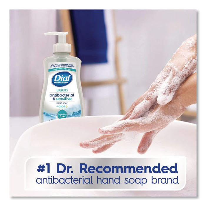 Antibacterial and Sensitive Fragrance-Free Liquid Hand Soap, Unscented, 11 oz Pump Bottle