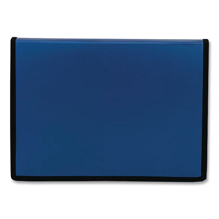 Professional Expanding Organizer, 7 Sections, Elastic Cord Closure, 1/6-Cut Tabs, Letter Size, Blue
