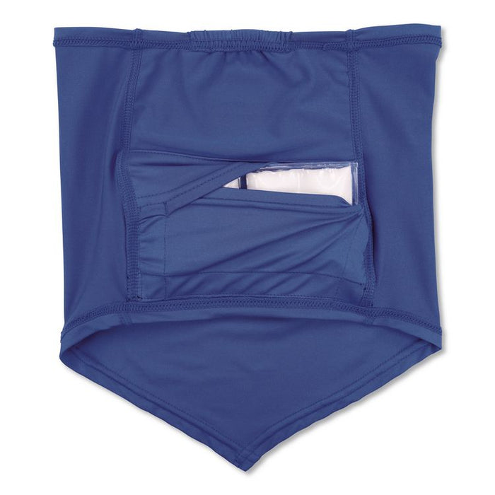 Chill-Its 6482 Cooling Neck Gaiter Bandana Pocket Kit, Polyester/Spandex, Large/X-Large, Blue