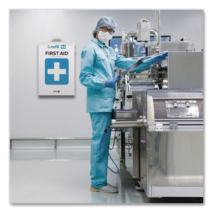 200 Series Class B 5-Shelf First Aid Cabinet - Meds, 200 Person, 1,183 Pieces, Metal Case