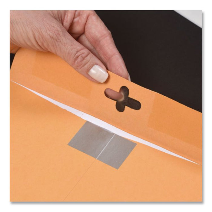 Postage Saving ClearClasp Kraft Envelope, #97, Cheese Blade Flap, ClearClasp Closure, 10 x 13, Brown Kraft, 100/Box