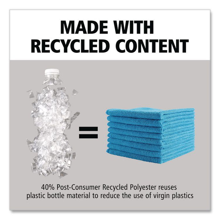 Microfiber Cleaning Cloths, 16 x 16, Red, 24/Pack