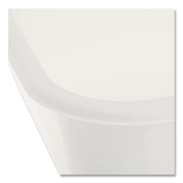 Microban Dishpan, 4.5 gal, 14.5" x 12.5" x 5.7", White, 6/Carton