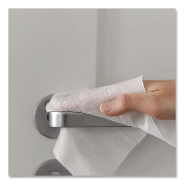 WipesPlus Disinfecting Surface Wipes, Flat Pack, 1-Ply, 7 x 8, Lemon, White, 80 Wipes/Refill Pack, 12 Packs/Carton
