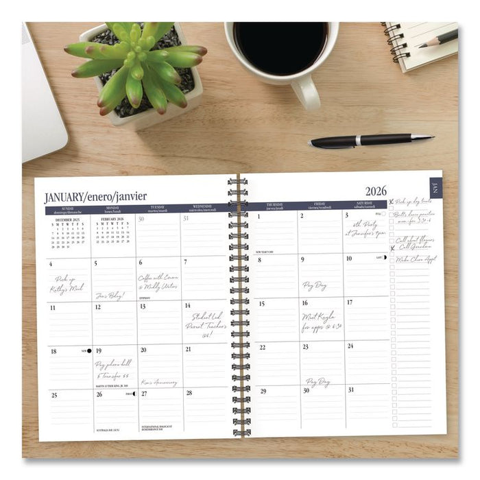 Abstract Art Weekly/Monthly Softcover Planner, 8.5 x 6.5, Multicolor Cover, 12-Month (Jan to Dec): 2026