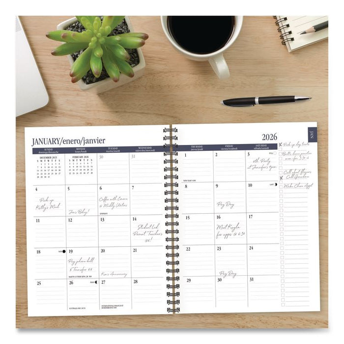 Happy Stripe Weekly/Monthly Planner, 8.5 x 6,5, Multicolor Cover, 12-Month (Jan to Dec): 2026