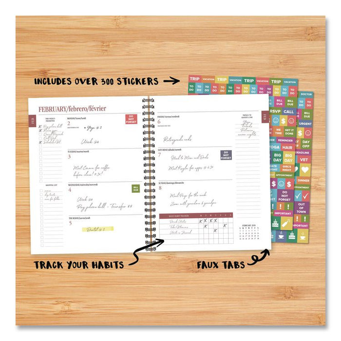 Citrus Weekly/Monthly Planner, 8.5 x 6.5, Pink/Yellow Cover, 12-Month (Jan to Dec): 2026