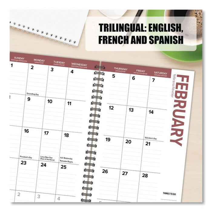 Everything is Fine (Trilingual) Weekly/Monthly Planner, 6.5 x 3.5, Rose Gold Cover, 12-Month (Jan to Dec): 2026
