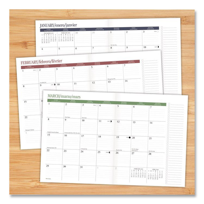Modern Floral Monthly Planner, 9.5 x 7.5, Purple Cover, 12-Month (Jan to Dec): 2026