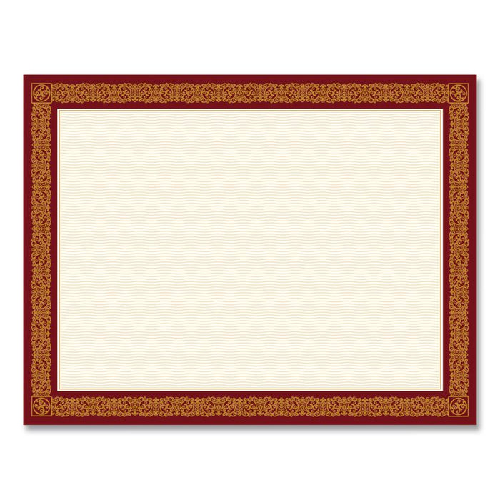 Certificate/Document Cover Kit, 9.75 w x 12.5 h, Burgundy, 18 Pieces