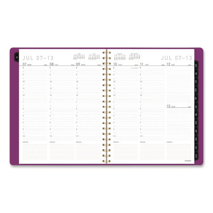 Contemporary Academic Weekly/Monthly Planner, 11 x 8.25, Purple Cover, 12-Month: July 2025 to June 2026