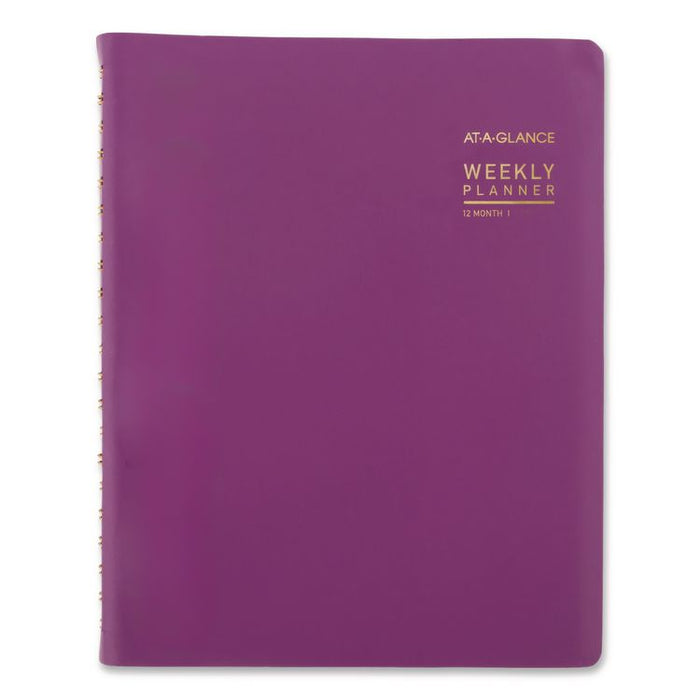 Contemporary Academic Weekly/Monthly Planner, 11 x 8.25, Purple Cover, 12-Month: July 2025 to June 2026