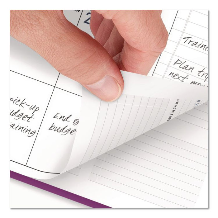 Contemporary Academic Weekly/Monthly Planner, 11 x 8.25, Purple Cover, 12-Month: July 2025 to June 2026