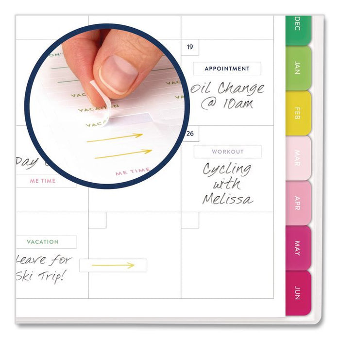 Simplified Planner by Emily Ley: Academic Weekly/Monthly Book, 11 x 8.5, Lilac Plaid Cover, 12-Month: July 2025 to June 2026