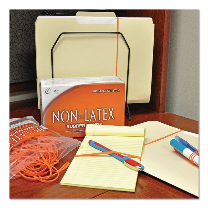 Non-Latex Rubber Bands, Size #19, Orange, 360/Pack