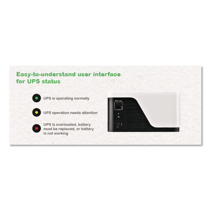 Back-UPS BE500G3 Battery Backup System, 6 Outlets, 500 VA, 490 J