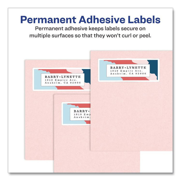 Easy Peel White Address Labels with Sure Feed Technology, Laser, 1 x 2.63, 30/Sheet, 100 Sheets/Pack, 5 Packs/Carton