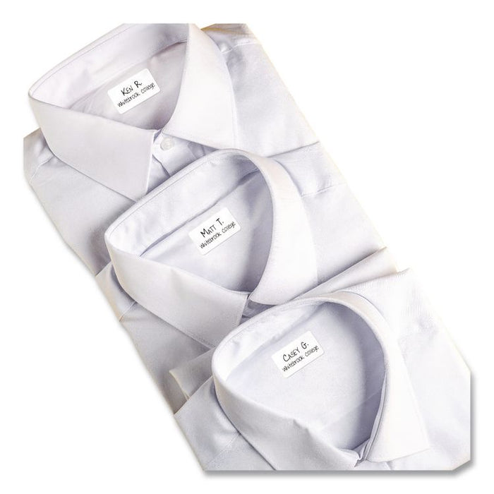 No-Iron Fabric Labels, Handwrite Only, 1 x 1.75, White, 10/Sheet, 10 Sheets/Pack