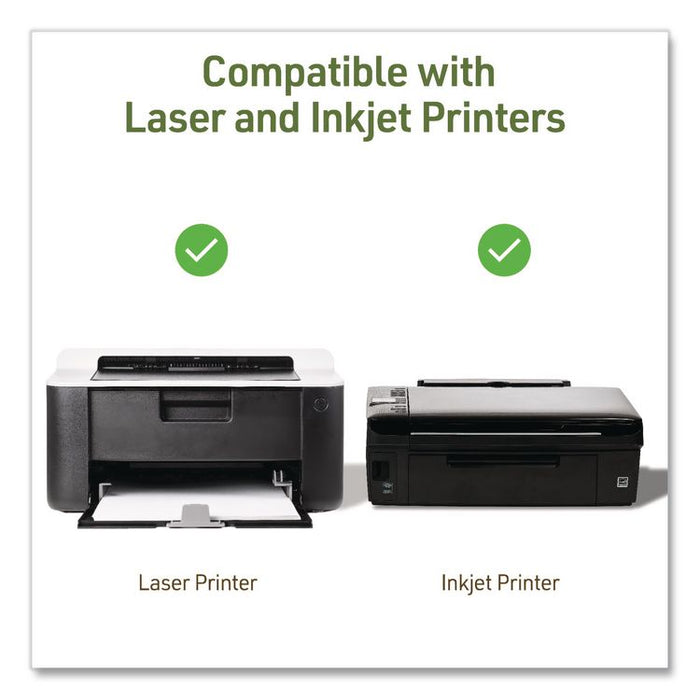 EcoFriendly Recycled Shipping Labels, Inkjet/Laser, 5.5 x 8.5, White, 2/Sheet, 10 Sheets/Pack