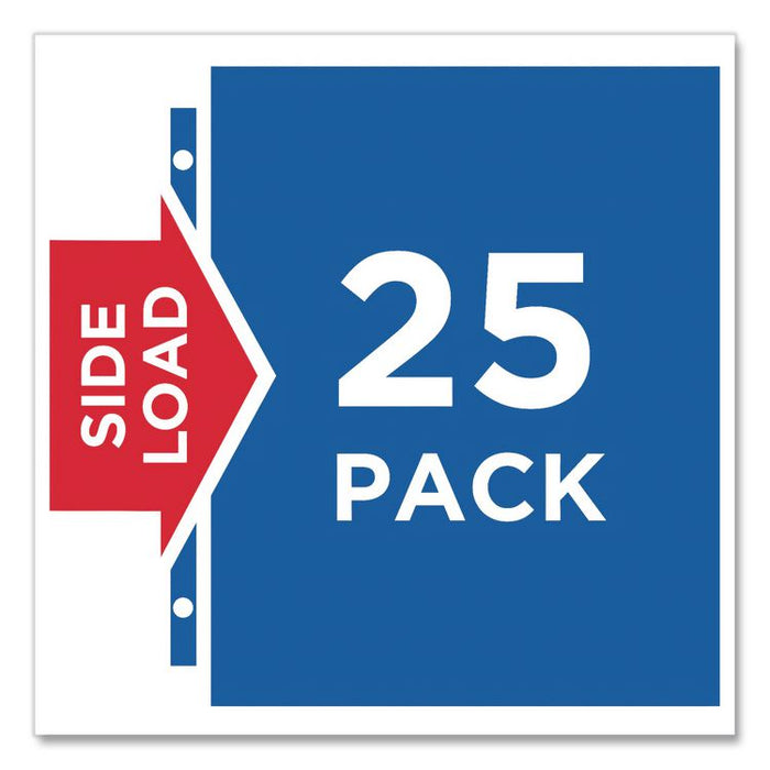 Side-Insert Heavyweight Sheet Protectors, 3-Hole Punched, Side Load, 8.5 x 11, Diamond Clear, 25/Pack, 36 Packs/Carton