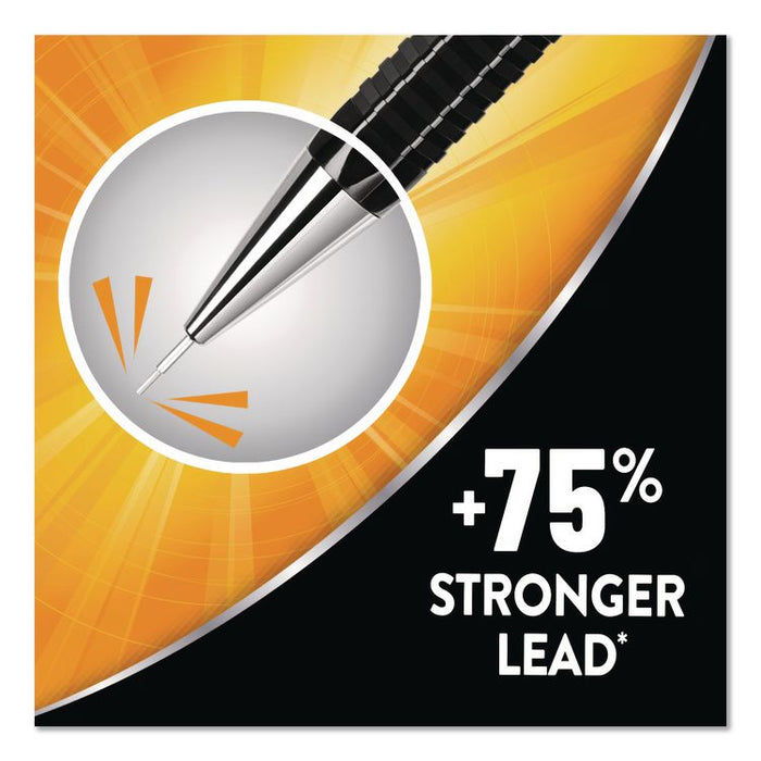 Break Resistant Pro Mechanical Pencils, 0.7 mm, HB (#2), Black Lead, Black Barrel