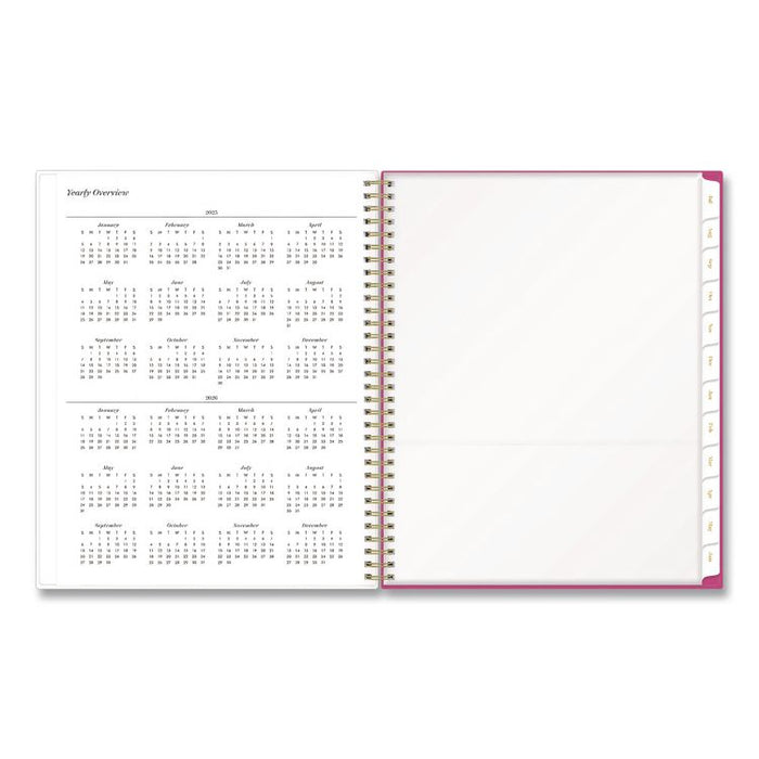 Sincerely Jules Helenora Academic Year Weekly/Monthly Planner, 11 x 8.5, Pink Floral Cover, 12-Month: July 2025 to June 2026