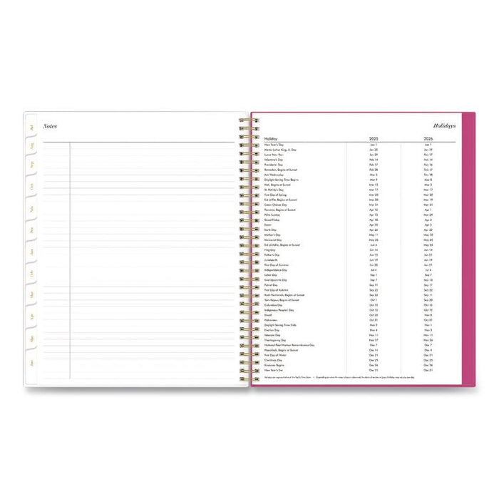 Sincerely Jules Helenora Academic Year Weekly/Monthly Planner, 11 x 8.5, Pink Floral Cover, 12-Month: July 2025 to June 2026