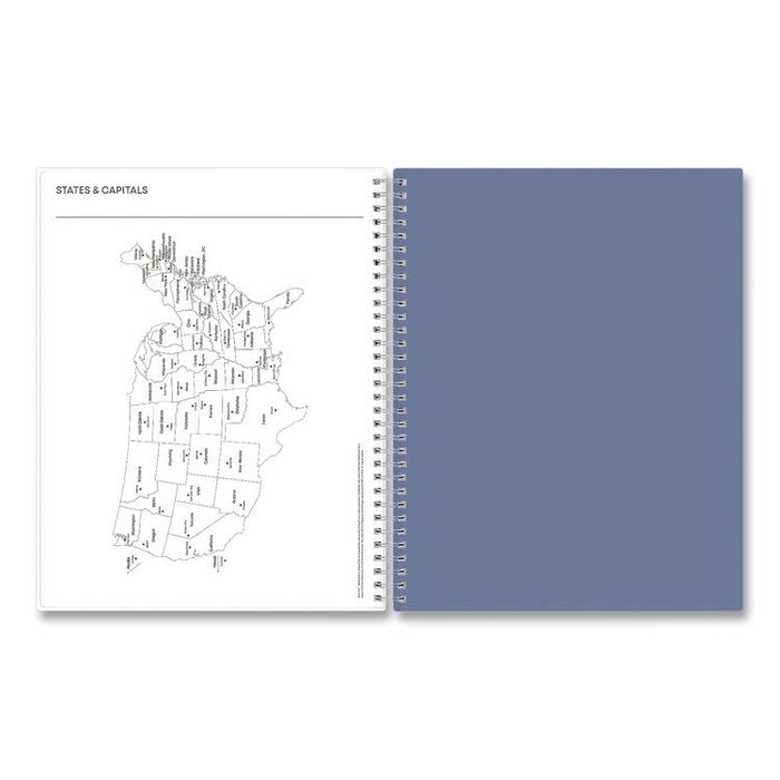 Tanya Blue Academic Year Daily Planner, Abstract Artwork, 11 x 8.5, Multicolor Cover, Supports Four Academic Years: 2025-2028