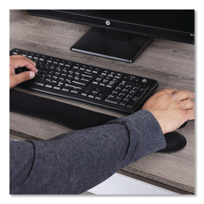 Memory Foam Gaming Ergonomic Keyboard and Mouse Wrist Rest Set, Black