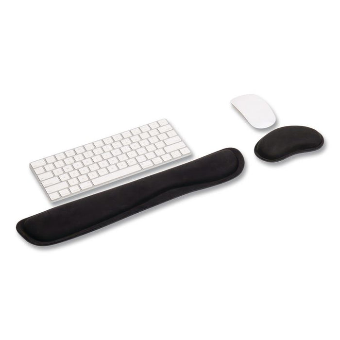 Memory Foam Gaming Ergonomic Keyboard and Mouse Wrist Rest Set, Black