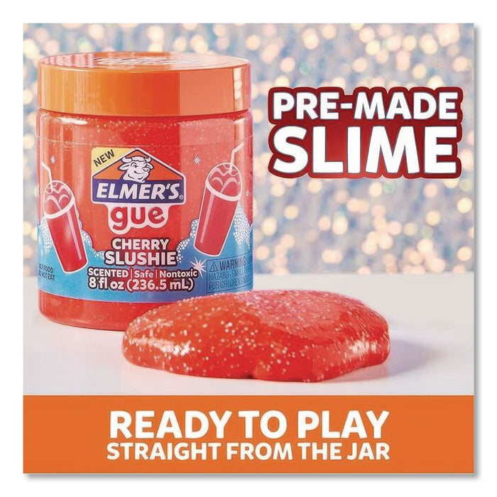 Gue Premade Slime Variety Pack, 8 oz, Cherry Slushie/Cotton Candy Fizz/Glassy Clear/Night Owl, 4/Pack