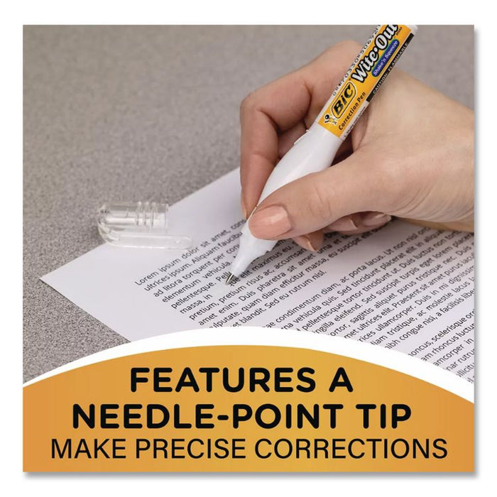 Wite-Out Shake 'n Squeeze Correction Pen, Needle Tip, 0.27 oz, White